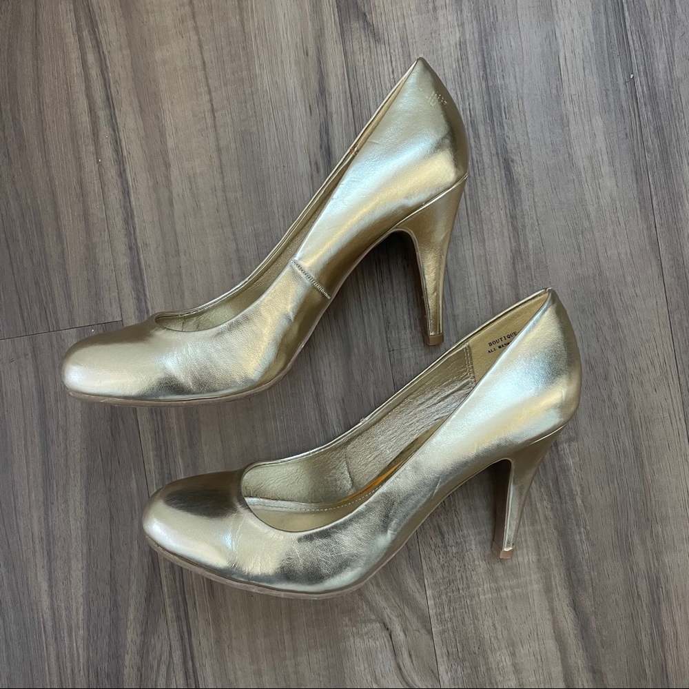 Gold Shiny Heels